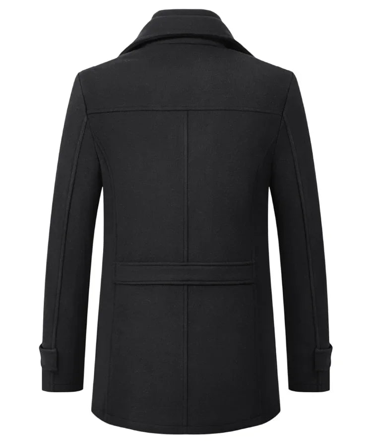 Men’s wool‑blend winter coat — color variations and detail close‑ups | 3KDyn